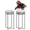 mDesign Metal Modern Indoor/Outdoor Plant Stand for Flowers and Greenery